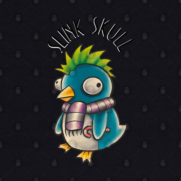 Holiday Christmas punk penguin by SlinkSkull